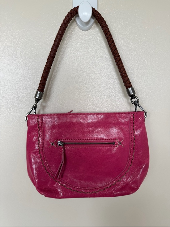 The Sak Handbags - THE SAK Bright Pink Leather Woven Strap Hobo Shoulder Bag